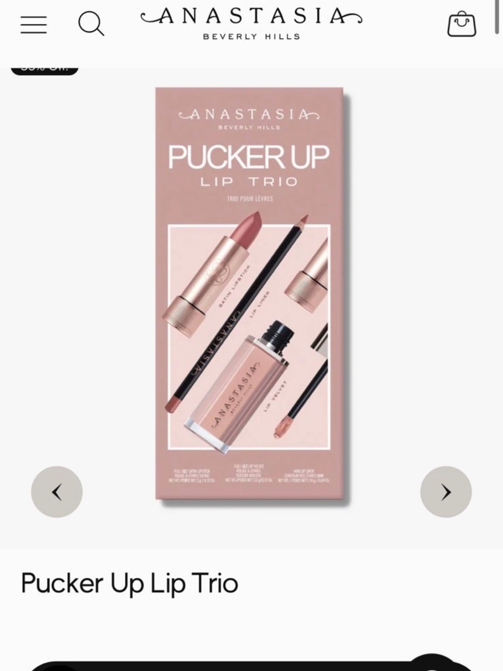 Anastasia Beverly Hills Pucker Up Lip Trio - Nude Pink Rose
